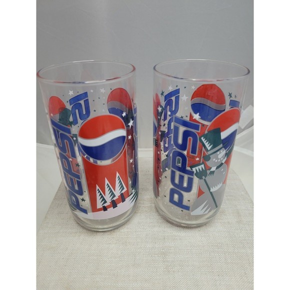 Pepsi Cola Snowman Christmas Winter drinking glasses tumbler 14 oz - Picture 3 of 6